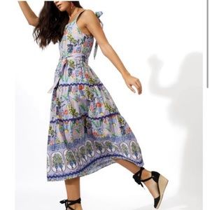 EMILY LOVELOCK 2X Chinoiserie lemon tree lavender dress